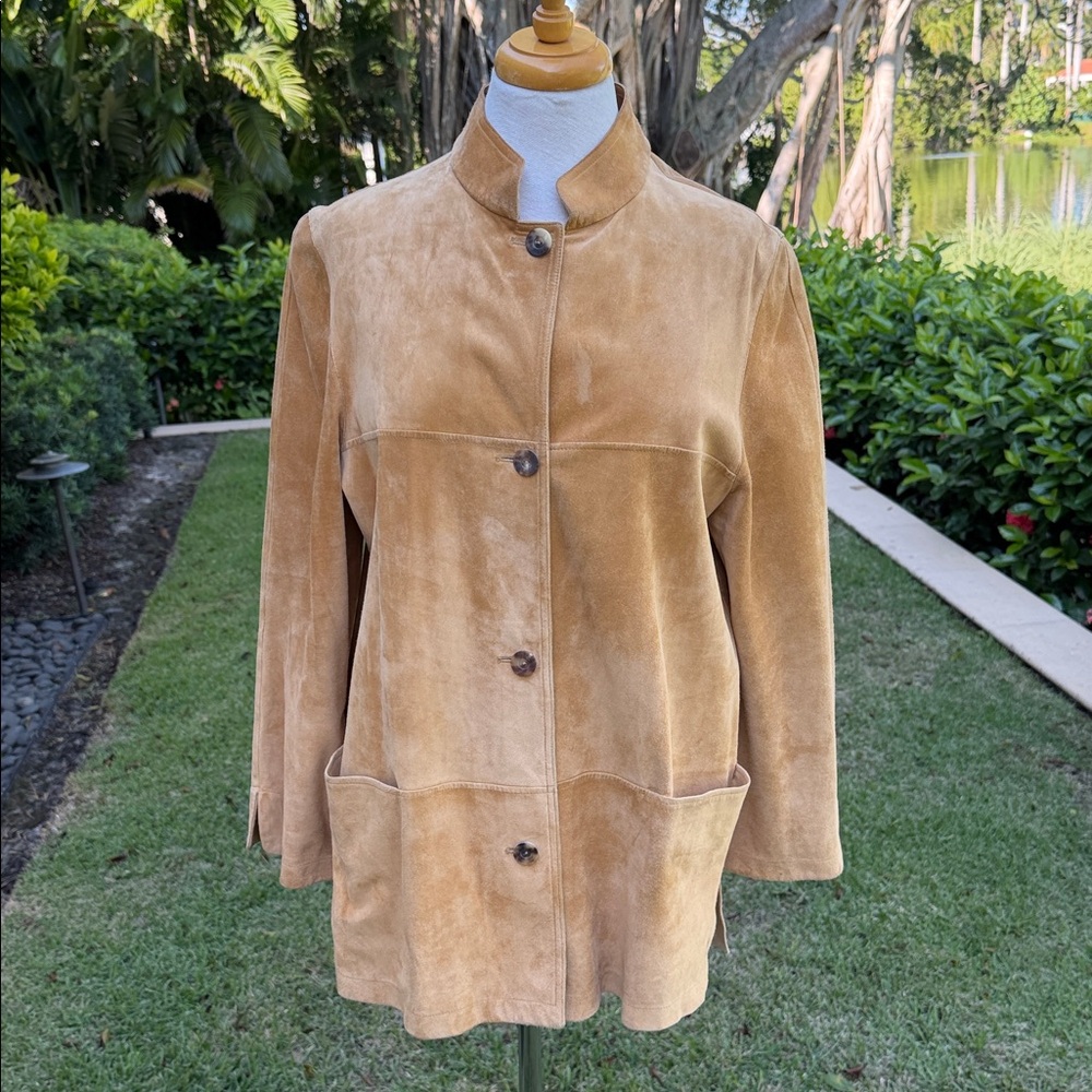 Loro Piana Camel Suede Leather Jacket - Picture 11 of 13